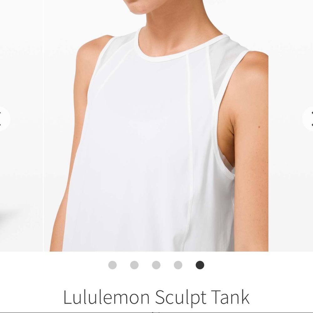 NWT - Lululemon White Sculpt Tank 4 - Picture 3 of 7